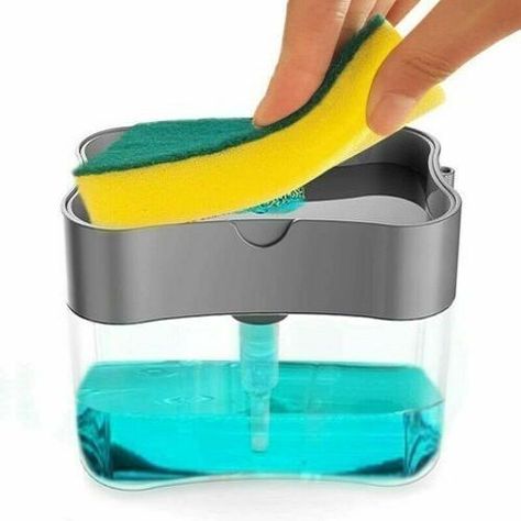 Dispensador De Jabón Lavaplatos Fregadero Porta Esponja-0
