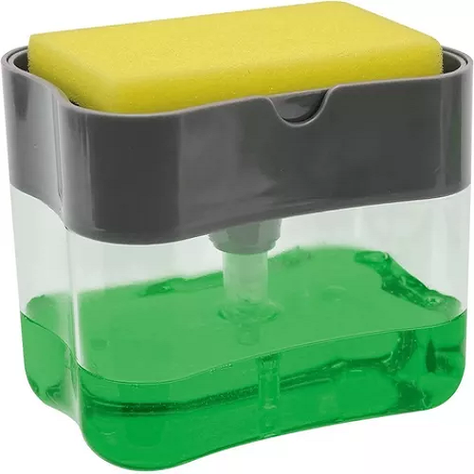 Dispensador De Jabón Lavaplatos Fregadero Porta Esponja-5