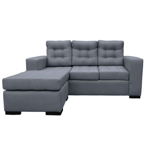 Seccional Antu Chenille Tipo Lino Gris 3 Cuerpos-0