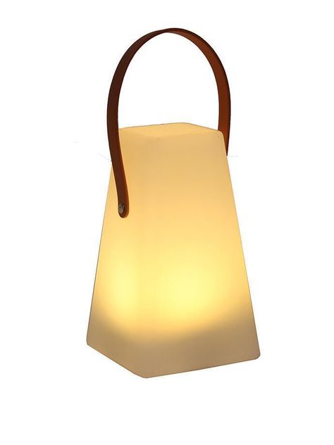 Fanal plástico con vela led 12x12x20 cm. Blanco-0