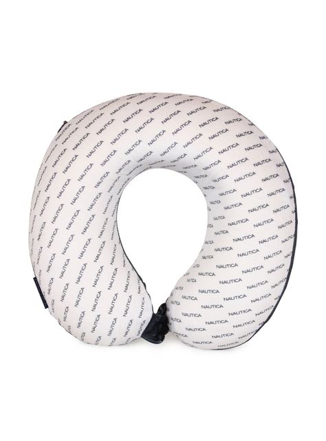 Almohada de viaje Memory Foam Negro-Blanca Nautica-2