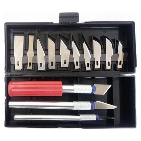  Set Bisturi Cuchillos Cartoneros Maqueteria 13 Uds-0