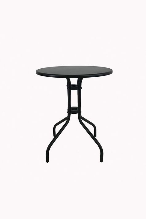 Mesa De Terraza Acero Antideslizante 70x60 cm Negro-0