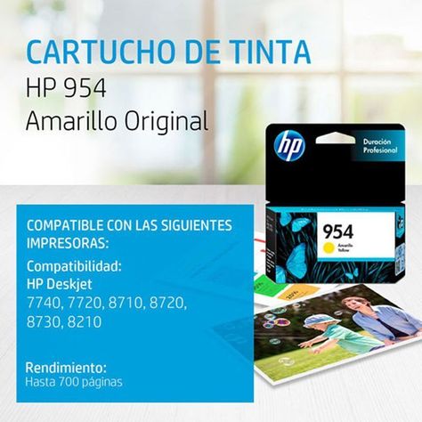 Cartucho de Tinta Original HP 954 Amarillo-2
