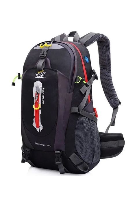 Mochila De Viaje Deportiva Trekking 40 Lts Negro-1