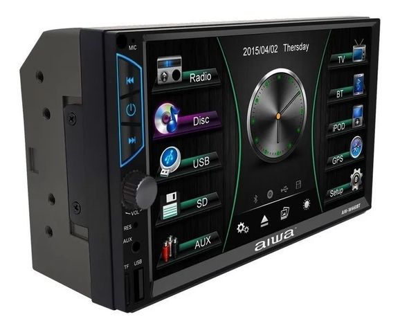 Radio Auto 2 Din Mirrorlink Touch De 7'' Aiwa W660bt-0