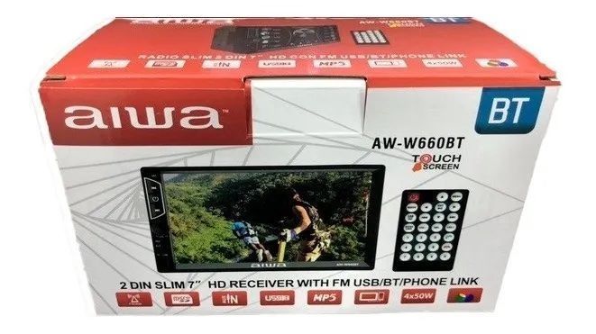 Radio Auto 2 Din Mirrorlink Touch De 7'' Aiwa W660bt-2