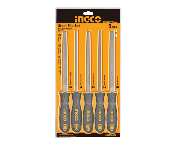 Set Juego De 5 Limas Ingco 8 Pulgadas Acero Indust-1