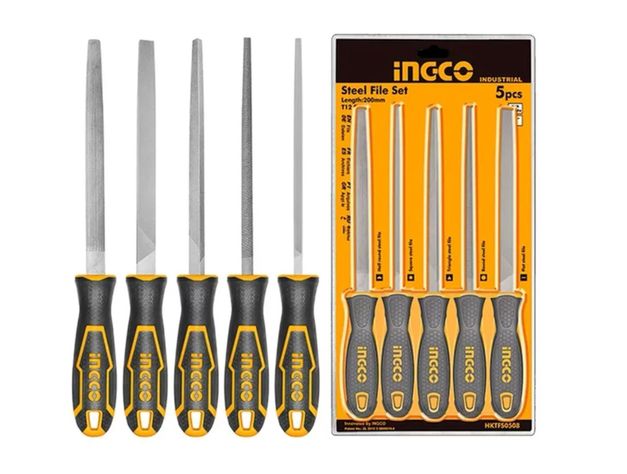Set Juego De 5 Limas Ingco 8 Pulgadas Acero Indust-4