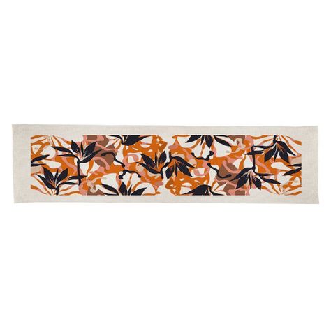 Camino de mesa, linet natural, Exotica-0