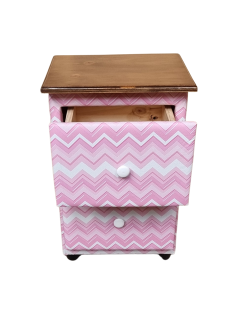 Velador Doble Cajon Diseño Blondy Eco Cuero-4