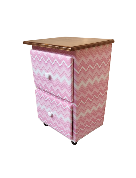 Velador Doble Cajon Diseño Blondy Eco Cuero-2
