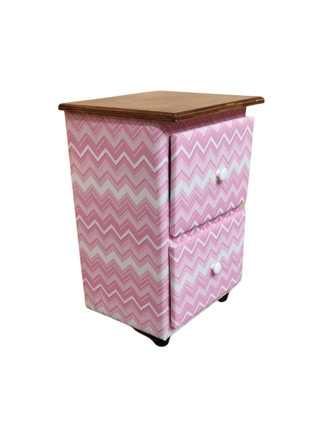 Velador Doble Cajon Diseño Blondy Eco Cuero-1