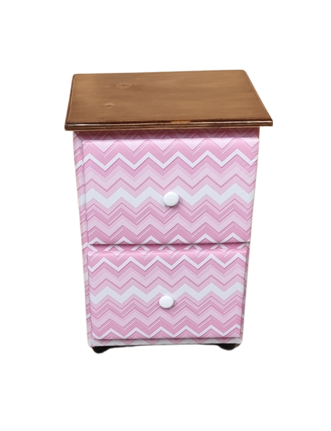 Velador Doble Cajon Diseño Blondy Eco Cuero-0