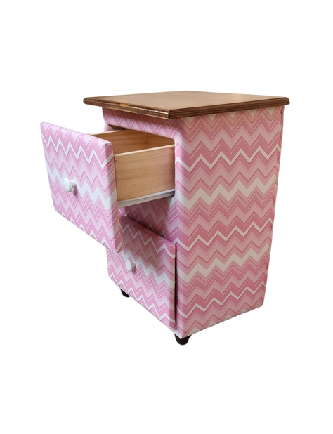 Velador Doble Cajon Diseño Blondy Eco Cuero-3