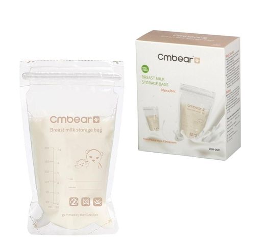 BOLSA DE ALMACENAMIENTO DE LECHE MATERNAL LIBRE BPA 30 UNID. CMBEAR  UXOCRO-0