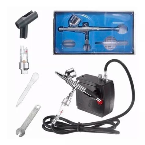 Kit Aerografo Profesional Compresor Filtro Manguera-0