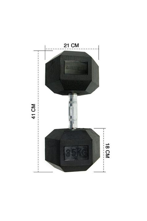 Mancuerna Hexagonal 35 Kg Negro-2