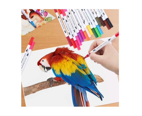 48 Marcadores De Doble Punta Tipo Pincel Colores-2