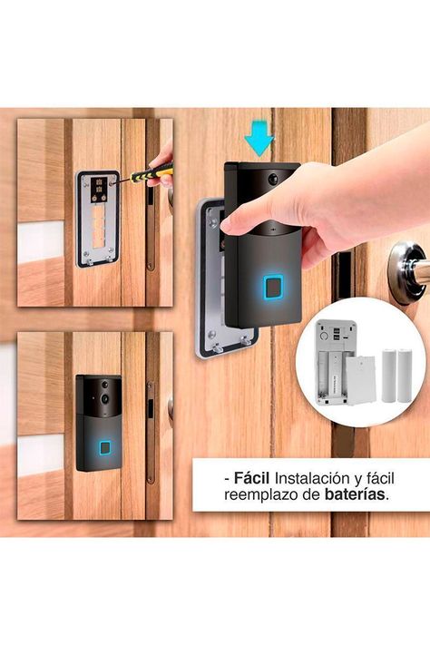 Citófono Smart 1080P Visión Noctura Negro-3