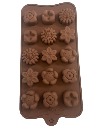 Moldes De Chocolate Moldes Chocolate Silicona 5 Flores N1 -0