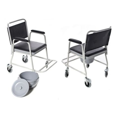 Silla de Baño con Ruedas Acero-4