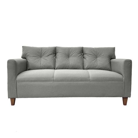 Juego Living Mateo Chenille Gris Pata Madera 3C.1C.1C-1