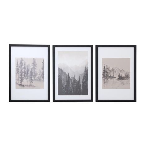 Set 3 marcos madera (3 30x40) Negro 30x40 cm / 3F-0