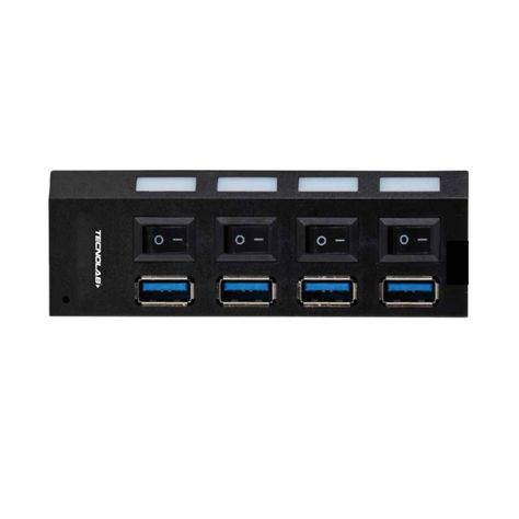 Hub USB 3.0 4 Puertos Multi Cargador Tecnolab-0