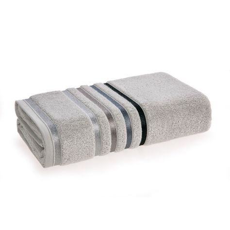Toalla de baño Karsten Lumina 500gr 70 x 140 cm Gris Perla/Gris-0