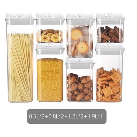 Set 7 Contenedores De Alimentos Frascos Hermeticos-1