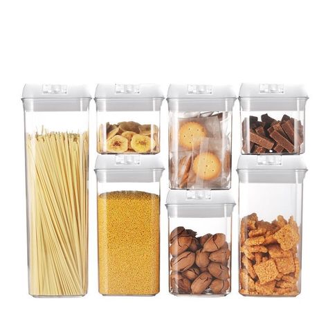 Set 7 Contenedores De Alimentos Frascos Hermeticos-0