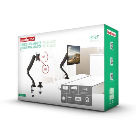 Soporte TV/Monitor - Gas Spring  13" a 27" 360° 6kg-3