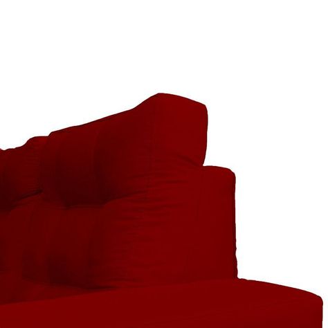 Sofá Antu Felpa Rojo 3 Cuerpos-2