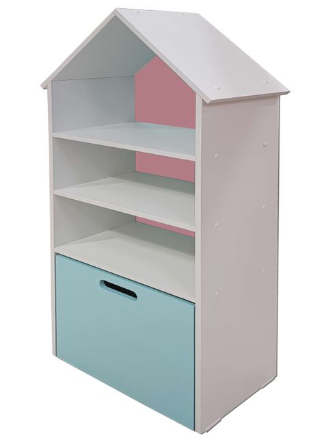 Juguetero Repisa Casa Infantil Rosado Celeste Montessori-2