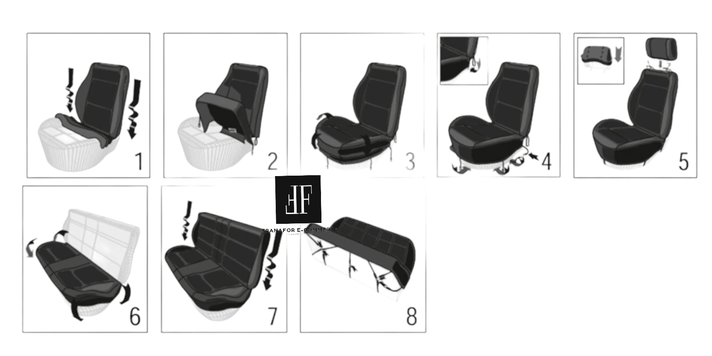 Fundas Cubre Asiento Autos Universales Ecocuero-5