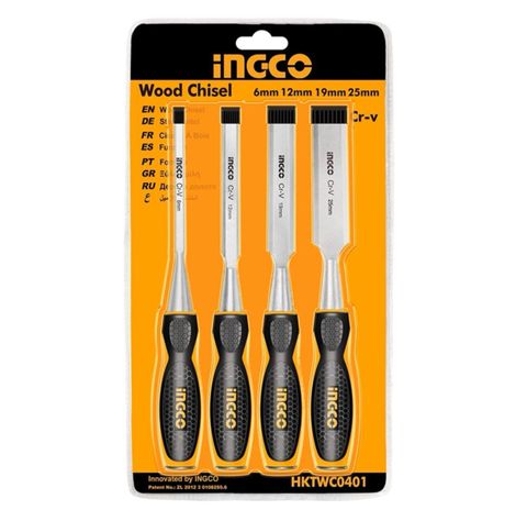 Set Juego De 4 Formones Para Madera Ingco Industri-0