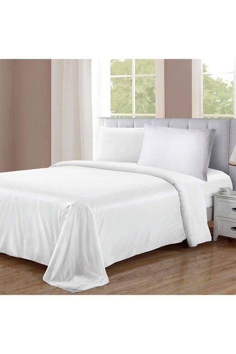 Juego de Sábanas de Microfibra King Size Blanco-3