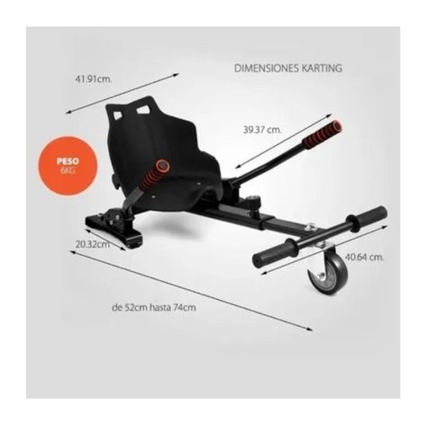 Hover Kart Carro Para Smart Balance Scooters Deporte Paseo Rojo-2