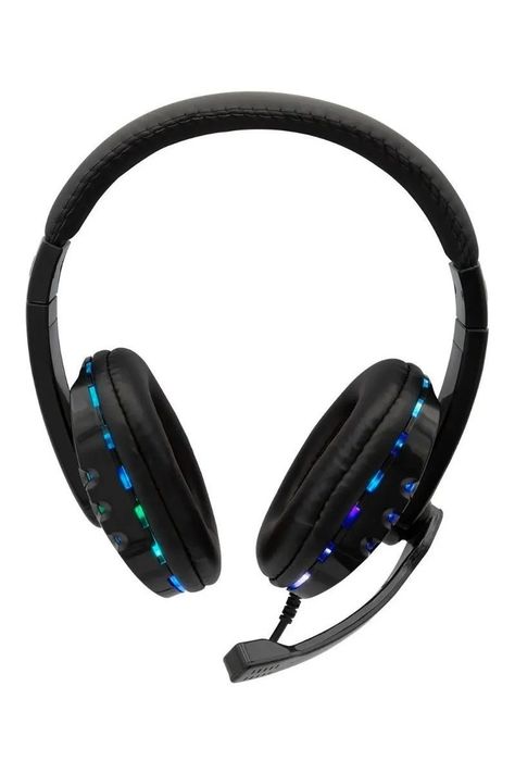 Audifonos Monster Gamer Rgb Negros Led-1
