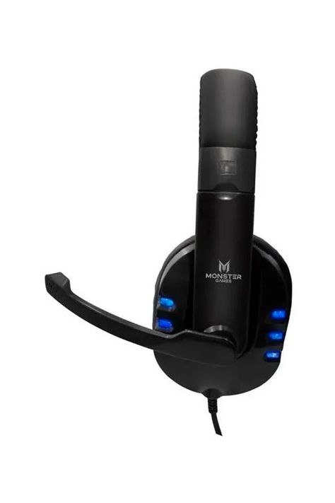 Audifonos Monster Gamer Rgb Negros Led-2