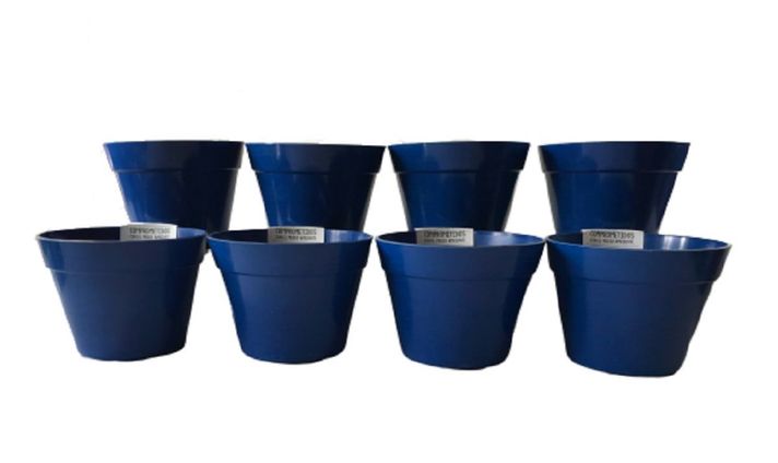 SET 8 MACETAS BIO REDONDO AZUL 13,7X10,3-0