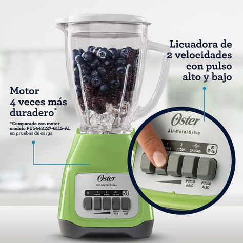 Licuadora Oster® BLSTKAGKPB 2 velocidades y vaso de vidrio-1