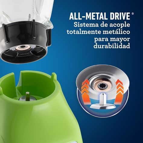 Licuadora Oster® BLSTKAGKPB 2 velocidades y vaso de vidrio-2