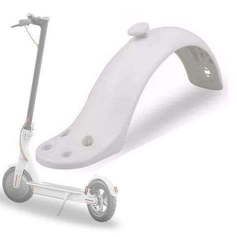 Tapabarro Trasero Scooter Eléctrico 4 Hoyos Blanco-0