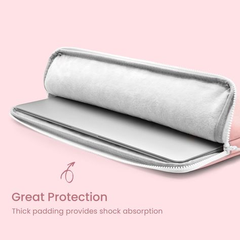 Tomtoc Funda Lady Para Macbook 13''+organizador shell Rosa-2