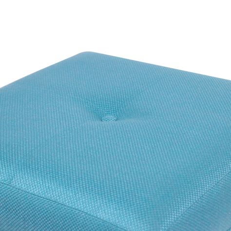 Pouf Baúl Emilia Turquesa Omega 45x45x46 cm Máxima Design-3