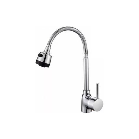 Llave Lavaplato Monomando Cuello Flexible Con Acce-0