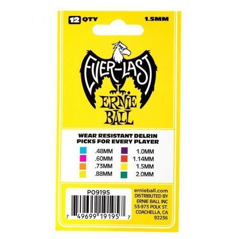 Set De Uñetas Everlast P09195, 1.5 mm/12 Un Ernie Ball-2