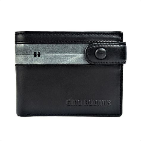 Billetera Gino Rodinis  Paolo 678 Negro/Acero Hombre-0
